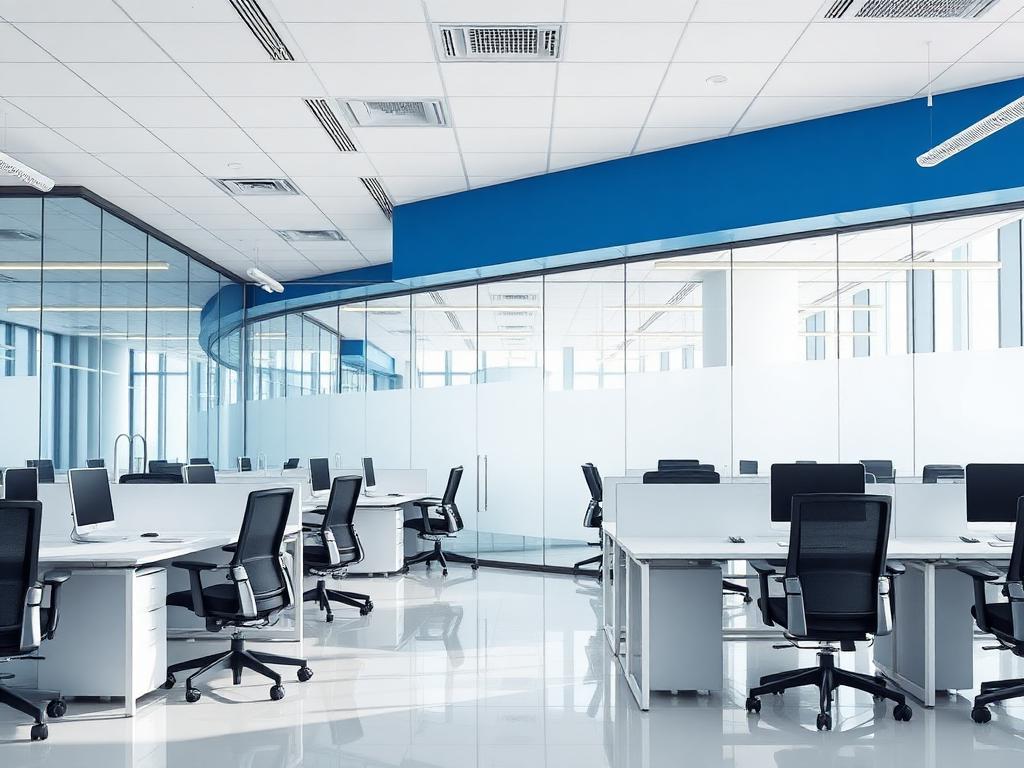 Ofis ve iş yeri temizliği sonrası düzenli kurumsal alan